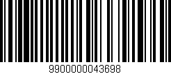Código de barras (EAN, GTIN, SKU, ISBN): '9900000043698'
