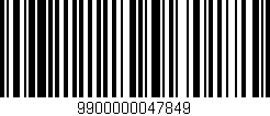 Código de barras (EAN, GTIN, SKU, ISBN): '9900000047849'