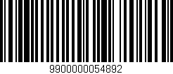 Código de barras (EAN, GTIN, SKU, ISBN): '9900000054892'