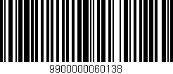 Código de barras (EAN, GTIN, SKU, ISBN): '9900000060138'