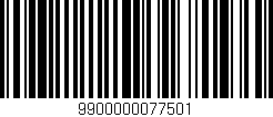 Código de barras (EAN, GTIN, SKU, ISBN): '9900000077501'