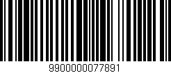Código de barras (EAN, GTIN, SKU, ISBN): '9900000077891'