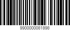 Código de barras (EAN, GTIN, SKU, ISBN): '9900000081898'