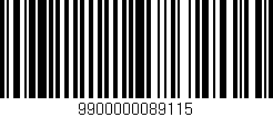 Código de barras (EAN, GTIN, SKU, ISBN): '9900000089115'