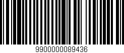 Código de barras (EAN, GTIN, SKU, ISBN): '9900000089436'