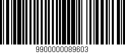 Código de barras (EAN, GTIN, SKU, ISBN): '9900000089603'