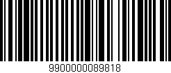 Código de barras (EAN, GTIN, SKU, ISBN): '9900000089818'