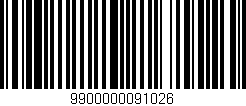 Código de barras (EAN, GTIN, SKU, ISBN): '9900000091026'