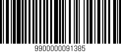 Código de barras (EAN, GTIN, SKU, ISBN): '9900000091385'