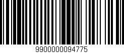 Código de barras (EAN, GTIN, SKU, ISBN): '9900000094775'