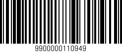 Código de barras (EAN, GTIN, SKU, ISBN): '9900000110949'