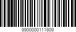 Código de barras (EAN, GTIN, SKU, ISBN): '9900000111809'
