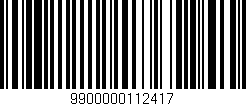 Código de barras (EAN, GTIN, SKU, ISBN): '9900000112417'