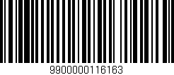 Código de barras (EAN, GTIN, SKU, ISBN): '9900000116163'