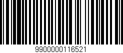 Código de barras (EAN, GTIN, SKU, ISBN): '9900000116521'