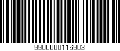 Código de barras (EAN, GTIN, SKU, ISBN): '9900000116903'