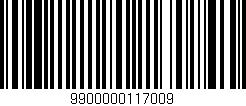 Código de barras (EAN, GTIN, SKU, ISBN): '9900000117009'