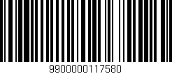 Código de barras (EAN, GTIN, SKU, ISBN): '9900000117580'