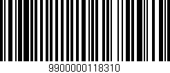 Código de barras (EAN, GTIN, SKU, ISBN): '9900000118310'