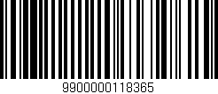 Código de barras (EAN, GTIN, SKU, ISBN): '9900000118365'