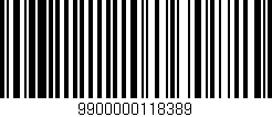 Código de barras (EAN, GTIN, SKU, ISBN): '9900000118389'