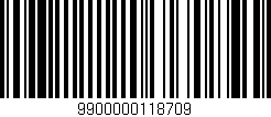 Código de barras (EAN, GTIN, SKU, ISBN): '9900000118709'