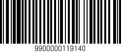 Código de barras (EAN, GTIN, SKU, ISBN): '9900000119140'