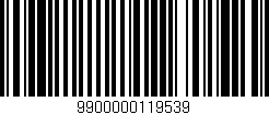 Código de barras (EAN, GTIN, SKU, ISBN): '9900000119539'