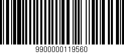 Código de barras (EAN, GTIN, SKU, ISBN): '9900000119560'