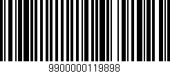 Código de barras (EAN, GTIN, SKU, ISBN): '9900000119898'