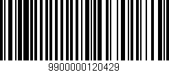 Código de barras (EAN, GTIN, SKU, ISBN): '9900000120429'