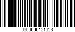 Código de barras (EAN, GTIN, SKU, ISBN): '9900000131326'