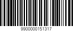 Código de barras (EAN, GTIN, SKU, ISBN): '9900000151317'