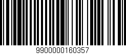 Código de barras (EAN, GTIN, SKU, ISBN): '9900000160357'