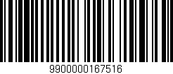 Código de barras (EAN, GTIN, SKU, ISBN): '9900000167516'