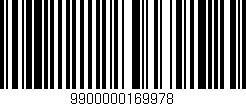 Código de barras (EAN, GTIN, SKU, ISBN): '9900000169978'