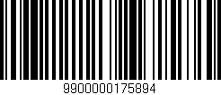 Código de barras (EAN, GTIN, SKU, ISBN): '9900000175894'