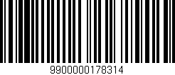 Código de barras (EAN, GTIN, SKU, ISBN): '9900000178314'