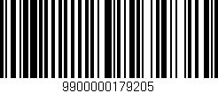 Código de barras (EAN, GTIN, SKU, ISBN): '9900000179205'