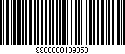 Código de barras (EAN, GTIN, SKU, ISBN): '9900000189358'