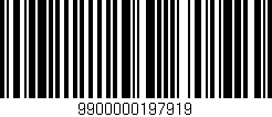 Código de barras (EAN, GTIN, SKU, ISBN): '9900000197919'