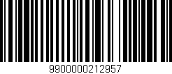 Código de barras (EAN, GTIN, SKU, ISBN): '9900000212957'