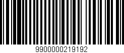 Código de barras (EAN, GTIN, SKU, ISBN): '9900000219192'