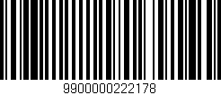 Código de barras (EAN, GTIN, SKU, ISBN): '9900000222178'