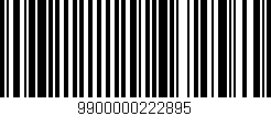 Código de barras (EAN, GTIN, SKU, ISBN): '9900000222895'