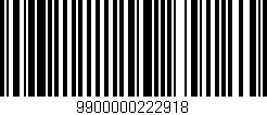Código de barras (EAN, GTIN, SKU, ISBN): '9900000222918'