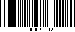 Código de barras (EAN, GTIN, SKU, ISBN): '9900000230012'