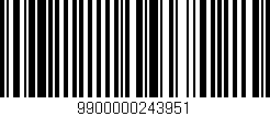 Código de barras (EAN, GTIN, SKU, ISBN): '9900000243951'