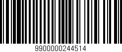 Código de barras (EAN, GTIN, SKU, ISBN): '9900000244514'