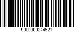 Código de barras (EAN, GTIN, SKU, ISBN): '9900000244521'